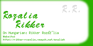 rozalia rikker business card